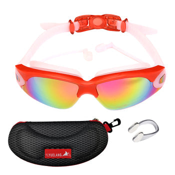 YLYUELANG Swimming Goggles for Adult Men Women Earplug Design No Leaking Anti-Fog UV Protection Swim Goggles for Youth