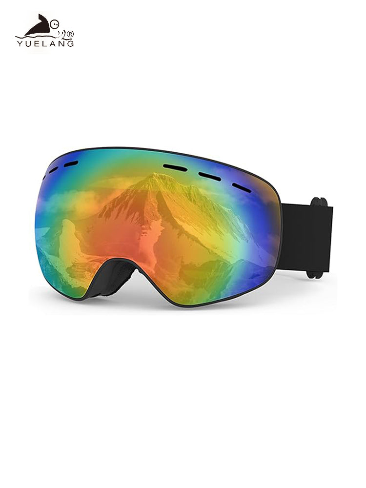 UV ski goggles can take glasses ski goggles double layer anti-fog large frame men's and women's models outdoor ski special glasses