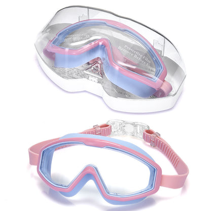 Children's swimming goggles, anti-fog and anti-ultraviolet non-leakage