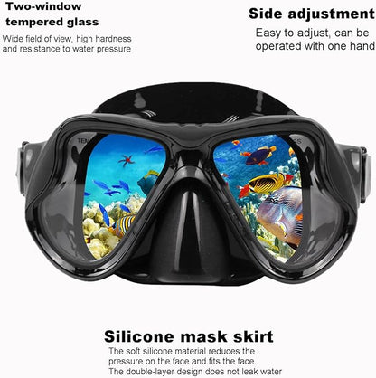 Snorkeling Gear Snorkeling Mask Set Scuba Diving Mask Dry Snorkeling Swimming Goggles Swimming Diving Masks