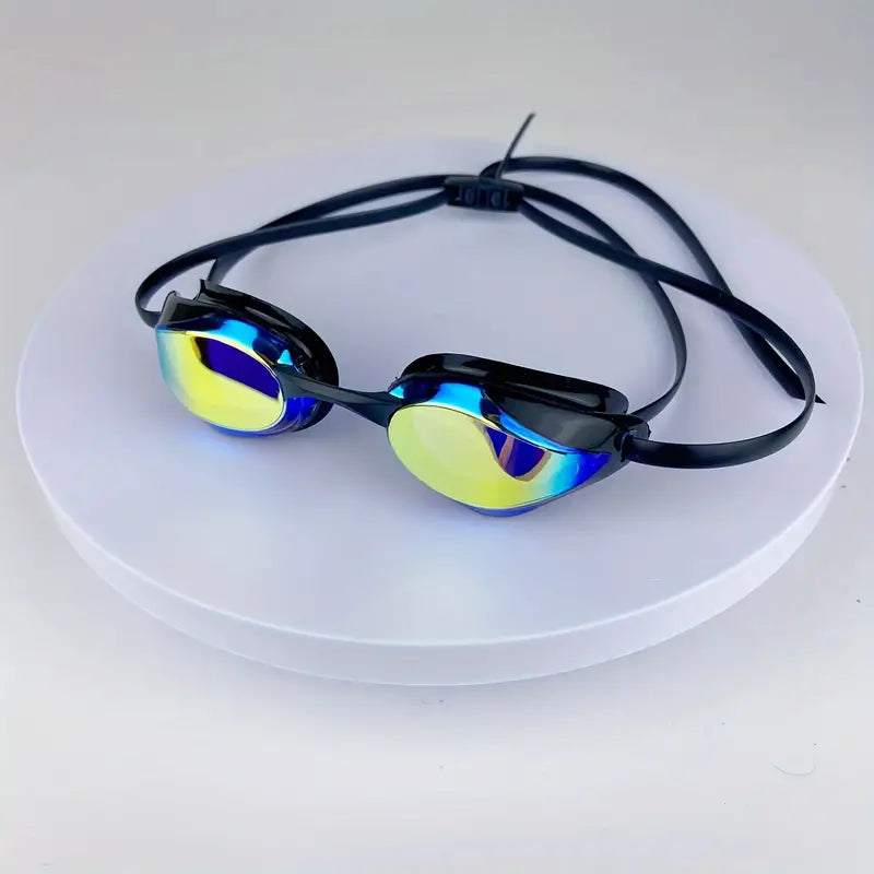 1pc Unisex Waterproof Anti Fog Swimming Goggles, Adjustable Swimming Goggles