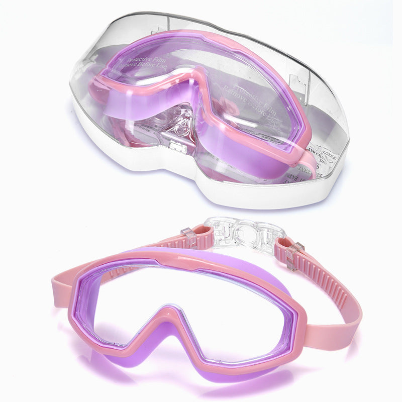 Children's swimming goggles, anti-fog and anti-ultraviolet non-leakage