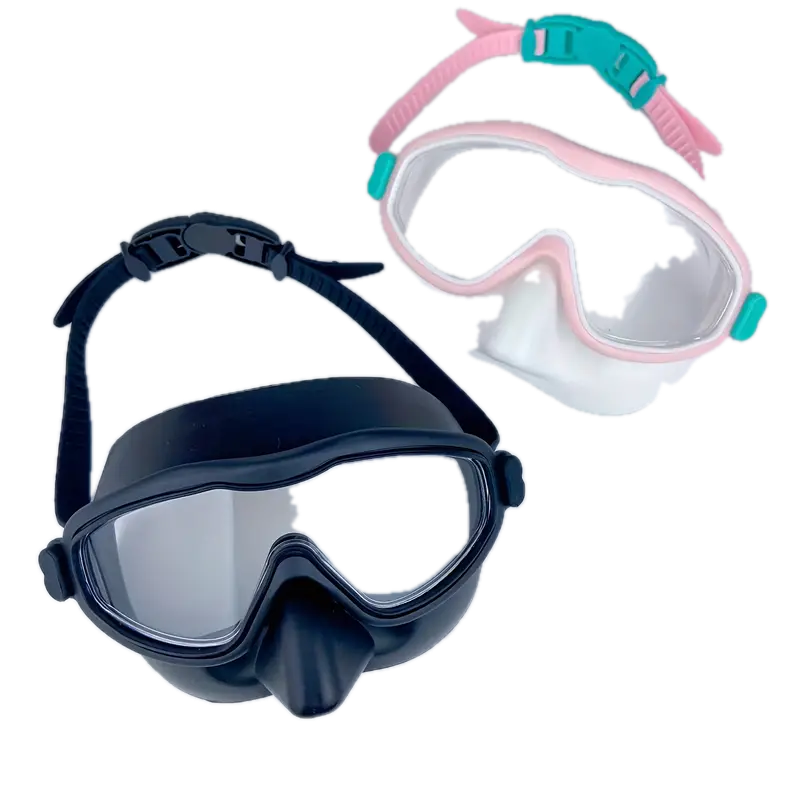 Adult Men and Women Matching Set Swimming Goggles Large Frame HD Large Field of Vision Anti-fog Waterproof Package Nose Integrated Adjustable Couple Set Swimming Goggles