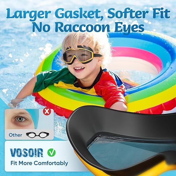 Children's swimming goggles, anti-fog and anti-ultraviolet non-leakage