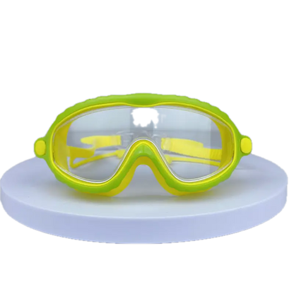 Large Frame Anti Fog Swimming Goggles, Waterproof Adjustable Clear Swimming Glasses With Earplugs