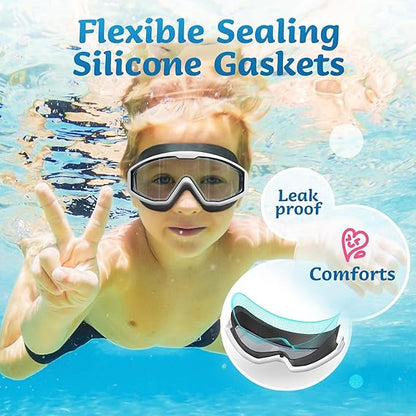 Children's swimming goggles, anti-fog and anti-ultraviolet non-leakage