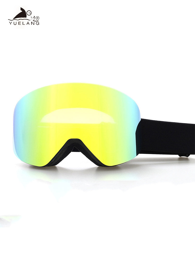 Magnetic Ski Goggles Column Ski Glasses Anti-fog Large Frame HD Ski Goggles Snowmobile Skiing Skating