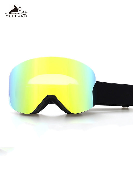 Magnetic Ski Goggles Column Ski Glasses Anti-fog Large Frame HD Ski Goggles Snowmobile Skiing Skating