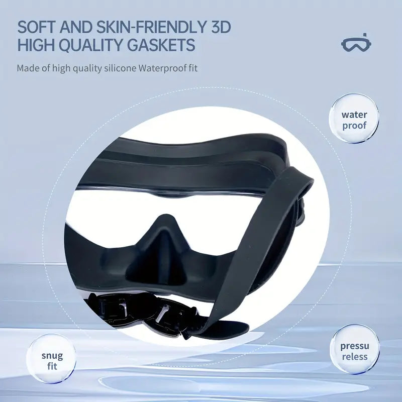 Adult Men and Women Matching Set Swimming Goggles Large Frame HD Large Field of Vision Anti-fog Waterproof Package Nose Integrated Adjustable Couple Set Swimming Goggles