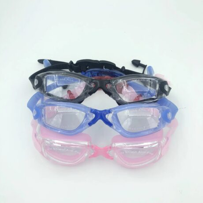 UV Adult Protection Professional Pool Swimming Glasses with Earplugs No-Leak Anti-Fog Plastic Buckle Swim Goggles