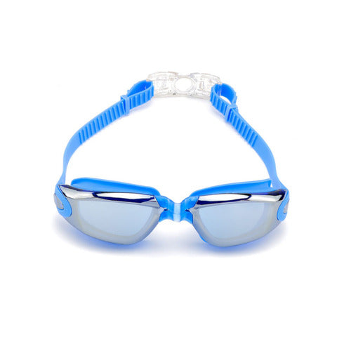 Swim Eyewear Adluts Silicone Swimming Goggles swimming glasses with earplugs and Nose clip Electroplate black/gray/blue