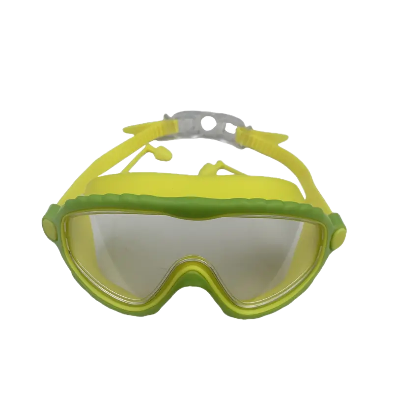 Large Frame Anti Fog Swimming Goggles, Waterproof Adjustable Clear Swimming Glasses With Earplugs